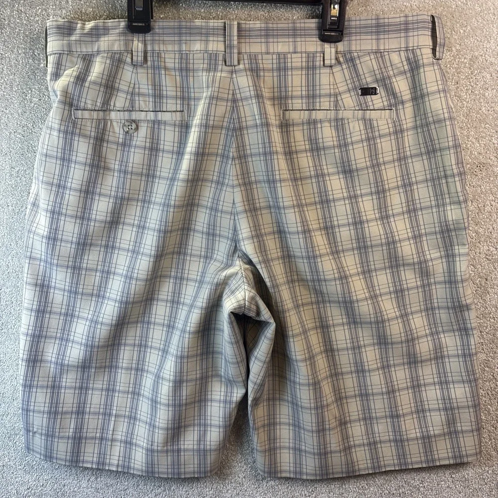 Nike Tiger Woods Collection Golf Shorts Mens 36 Gray Plaid Performance‎ Stretch